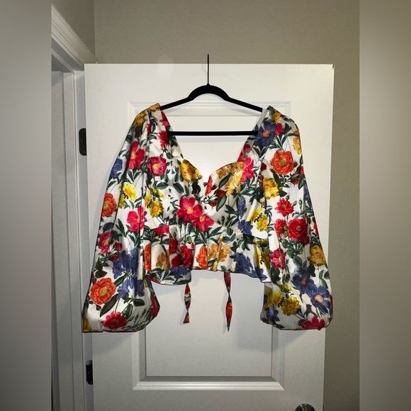 Show Me Your MuMu Lover Top - Multicolor Floral Blouse - Picture 1 of 9